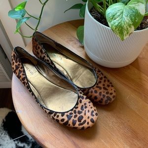 Nine West Calf Hair Leopars Flats